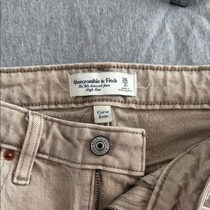 Abercrombie & Fitch Tan High Rise Jeans